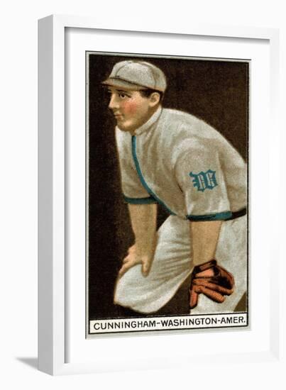 Washington D.C., Washington Nationals, William Cunningham, Baseball Card-Lantern Press-Framed Art Print