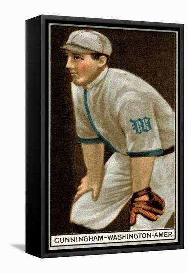 Washington D.C., Washington Nationals, William Cunningham, Baseball Card-Lantern Press-Framed Stretched Canvas