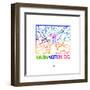 Washington D.C. Watercolor Street Map-NaxArt-Framed Art Print