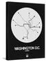 Washington D.C. White Subway Map-NaxArt-Stretched Canvas