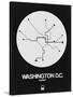 Washington D.C. White Subway Map-NaxArt-Stretched Canvas