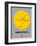 Washington D.C. Yellow Subway Map-NaxArt-Framed Art Print