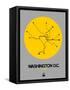 Washington D.C. Yellow Subway Map-NaxArt-Framed Stretched Canvas