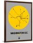 Washington D.C. Yellow Subway Map-NaxArt-Framed Art Print