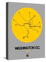 Washington D.C. Yellow Subway Map-NaxArt-Stretched Canvas