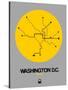 Washington D.C. Yellow Subway Map-NaxArt-Stretched Canvas