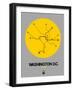 Washington D.C. Yellow Subway Map-NaxArt-Framed Art Print