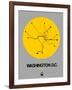 Washington D.C. Yellow Subway Map-NaxArt-Framed Art Print