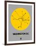 Washington D.C. Yellow Subway Map-NaxArt-Framed Art Print