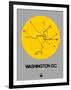 Washington D.C. Yellow Subway Map-NaxArt-Framed Art Print