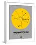 Washington D.C. Yellow Subway Map-NaxArt-Framed Art Print