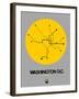 Washington D.C. Yellow Subway Map-NaxArt-Framed Art Print