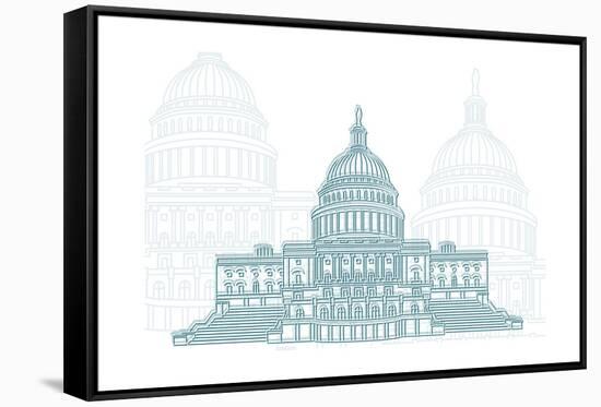 Washington D.C.-Cristian Mielu-Framed Stretched Canvas