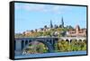 Washington Dc, a View from Georgetown and Key Bridge in Autumn-Orhan-Framed Stretched Canvas