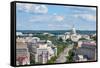 Washington DC - Aerial View of Pennsylvania Street with Federal Buildings including US Archives Bui-Orhan-Framed Stretched Canvas