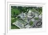 Washington, DC, Aerial View of the US Capitol and Grounds-Lantern Press-Framed Art Print