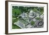 Washington, DC, Aerial View of the US Capitol and Grounds-Lantern Press-Framed Art Print