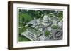 Washington, DC, Aerial View of the US Capitol and Grounds-Lantern Press-Framed Art Print