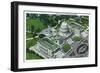 Washington, DC, Aerial View of the US Capitol and Grounds-Lantern Press-Framed Art Print