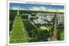 Washington, DC, Aerial View of Washington DC from the Capitol Building-Lantern Press-Mounted Premium Giclee Print