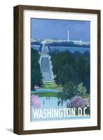 Washington DC, Arlington National Cemetery-Lantern Press-Framed Art Print