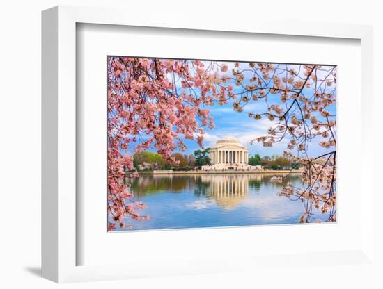 Washington, DC at the Tidal Basin and Jefferson Memorial during Spring.-SeanPavonePhoto-Framed Photographic Print