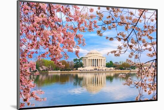 Washington, DC at the Tidal Basin and Jefferson Memorial during Spring.-SeanPavonePhoto-Mounted Photographic Print