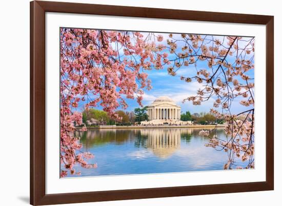Washington, DC at the Tidal Basin and Jefferson Memorial during Spring.-SeanPavonePhoto-Framed Photographic Print