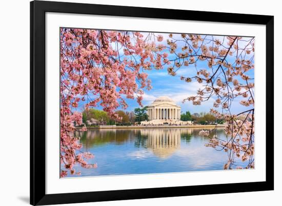 Washington, DC at the Tidal Basin and Jefferson Memorial during Spring.-SeanPavonePhoto-Framed Photographic Print