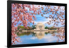 Washington, DC at the Tidal Basin and Jefferson Memorial during Spring.-SeanPavonePhoto-Framed Photographic Print