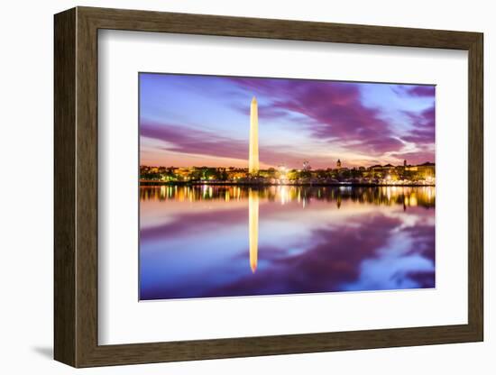 Washington DC at the Tidal Basin and Washington Monument.-SeanPavonePhoto-Framed Photographic Print