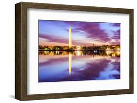 Washington DC at the Tidal Basin and Washington Monument.-SeanPavonePhoto-Framed Photographic Print