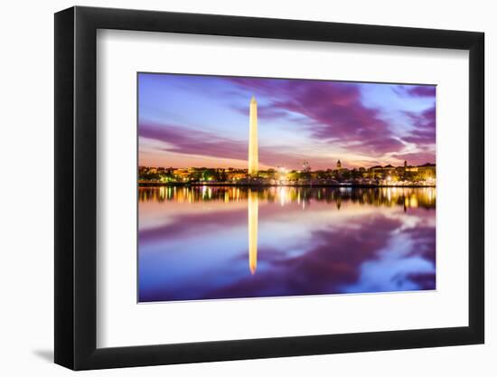 Washington DC at the Tidal Basin and Washington Monument.-SeanPavonePhoto-Framed Photographic Print