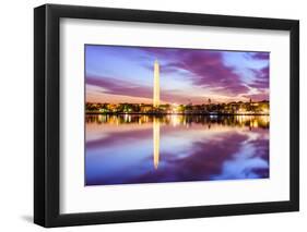 Washington DC at the Tidal Basin and Washington Monument.-SeanPavonePhoto-Framed Photographic Print