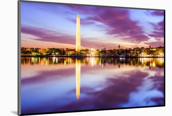 Washington DC at the Tidal Basin and Washington Monument.-SeanPavonePhoto-Mounted Photographic Print