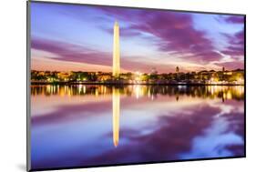 Washington DC at the Tidal Basin and Washington Monument.-SeanPavonePhoto-Mounted Photographic Print