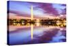 Washington DC at the Tidal Basin and Washington Monument.-SeanPavonePhoto-Stretched Canvas