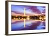 Washington DC at the Tidal Basin and Washington Monument.-SeanPavonePhoto-Framed Photographic Print