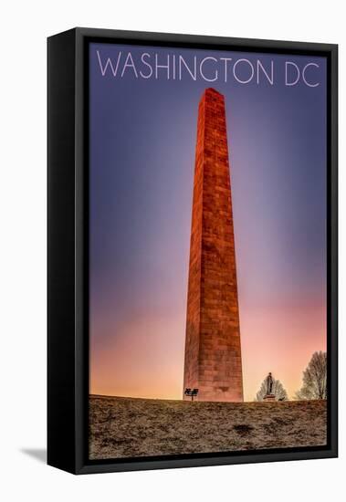 Washington, DC - Bunker Hill Monument-Lantern Press-Framed Stretched Canvas