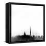 Washington DC City Skyline - Black-NaxArt-Framed Stretched Canvas