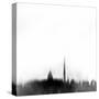 Washington DC City Skyline - Black-NaxArt-Stretched Canvas