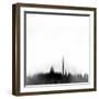 Washington DC City Skyline - Black-NaxArt-Framed Art Print