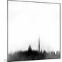 Washington DC City Skyline - Black-NaxArt-Mounted Art Print