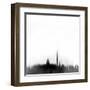 Washington DC City Skyline - Black-NaxArt-Framed Art Print