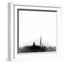 Washington DC City Skyline - Black-NaxArt-Framed Art Print