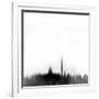 Washington DC City Skyline - Black-NaxArt-Framed Art Print