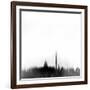 Washington DC City Skyline - Black-NaxArt-Framed Art Print