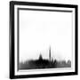 Washington DC City Skyline - Black-NaxArt-Framed Art Print