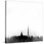 Washington DC City Skyline - Black-NaxArt-Stretched Canvas