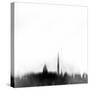 Washington DC City Skyline - Black-NaxArt-Stretched Canvas